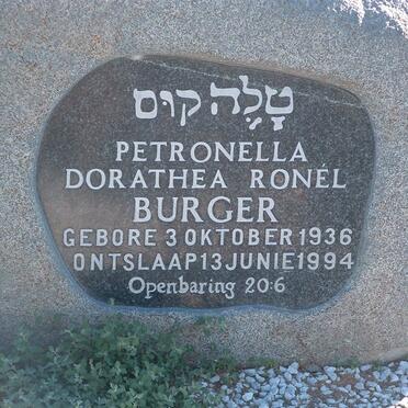BURGER Petronella Dorateha 1936-1994