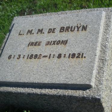 BRUYN L.M.M., de nee DIXON 1892-1921