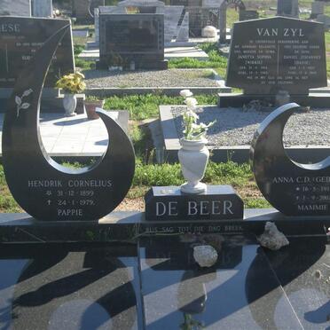 BEER Hendrik Cornelius, de 1899-1979 &amp; Anna C.D. KOCH 1913-2001