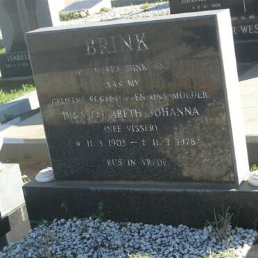 BRINK Dina Elizabeth Johanna nee VISSER 1903-1978