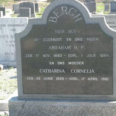 BERGH Abraham H.P. 1883-1954 &amp; Catharina Cornelia 1889-1981