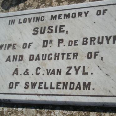 BRUYN Susie, de nee VAN ZYL