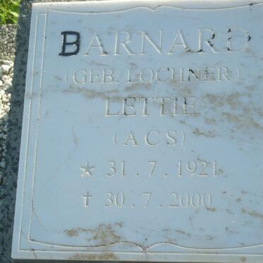 BARNARD A.C.S. nee LOCHNER 1921-2000