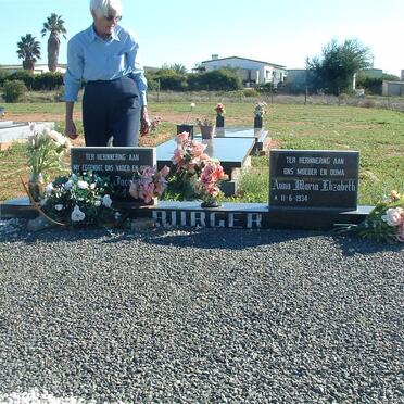 BURGER Andries Jacobus 1932-1998 &amp; Anna Maria Elizabeth 1934-