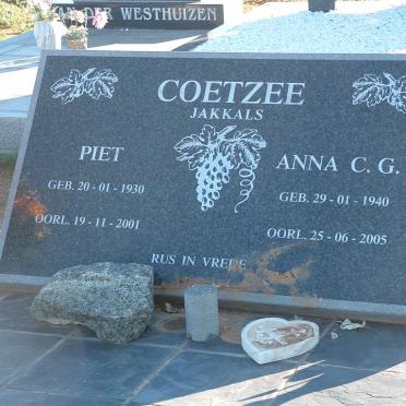 COETZEE Piet 1930-2001 &amp; Anna C.G. 1940-2005