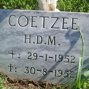 COETZEE H.D.M. 1952-1952