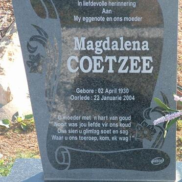 COETZEE Magdalena 1930-2004