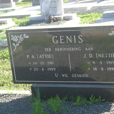 GENIS P.A. 1911-1989 &amp; J.D. 1915-1997