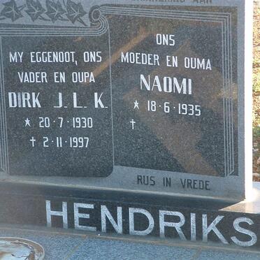 HENDRIKSE J.L.K. 1930-1997 &amp; Naomi 1935-