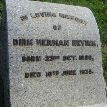 HEYINK Dirk Herman 1898-1935