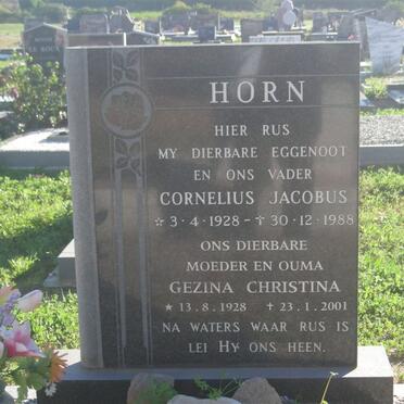 HORN Cornelius Jacobus 1928-1988 &amp; Gesina Christina 1928-2001