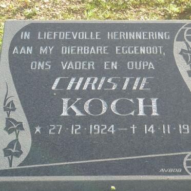 KOCH Christie 1924-1996
