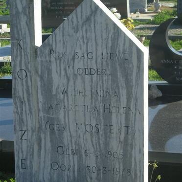 KOTZE Margaretha Helena nee MOSTERT 1905-1978