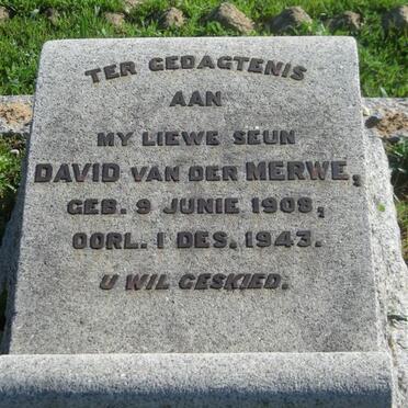 MERWE David, van der 1908-1943
