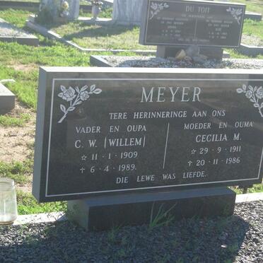 MEYER C.W. 1909-1989 &amp; Cecilia M. 1911-1986