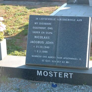 MOSTERT Nicolaas Jacobus John 1940-1999