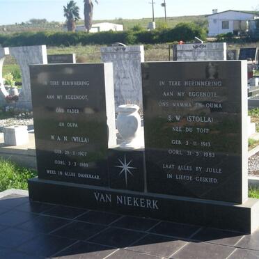 NIEKERK W.A.N., van 1907-1989 &amp; S.W. DU TOIT 1913-1983