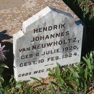 NIEUWHOLTZ Hendrik Johannes, van 1920-1924