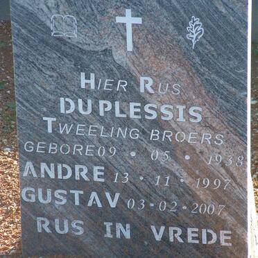 PLESSIS Andre, du 1938-1997 :: DU PLESSIS Gustav 1938-2007