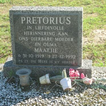 PRETORIUS Maatjie 1919-1992