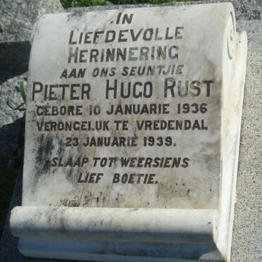 RUST Pieter Hugo 1936-1939