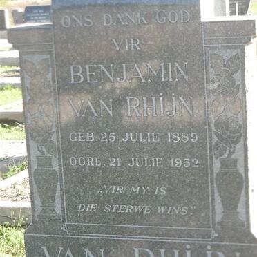 RHIJN Benjamin, van 1889-1952 :: RENTZKE Susanna Maria nee VAN RHYN 1912-1999