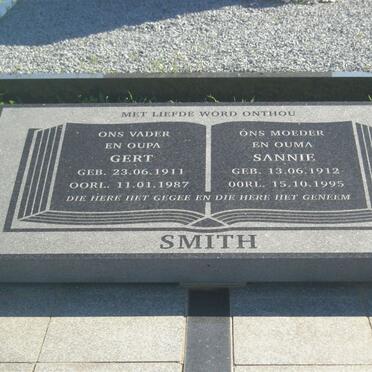 SMITH Gert 1911-1987 &amp; Sannie 1912-1995