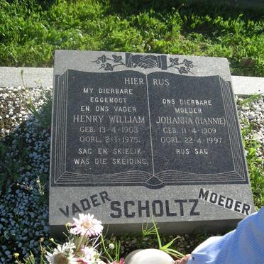 SCHOLTZ Henry Willialm 1903-1975 &amp; Johanna 1909-1997