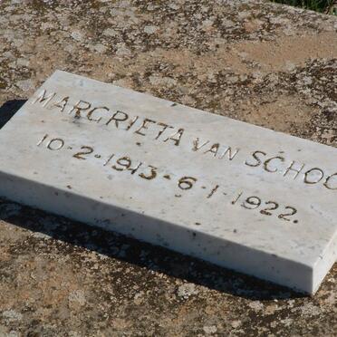 SCHOOR Magrieta, van 1913-1922