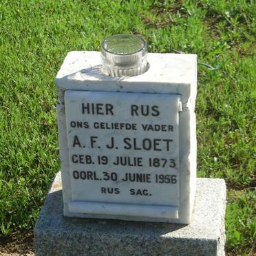 SLOET A.F.J. 1873-1956