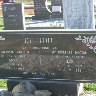 TOIT Anna, du 1937-1983, DU TOIT Ilze 1965-1983