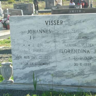 VISSER Johannes J.P. 19061982 &amp; Florendina J.J. 1926-1995