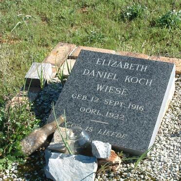 WIESE Elizabeth Daniel Koch 1916-1922