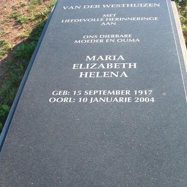 WESTHUIZEN Maria Elizabeth Helena, van der 1917-2004