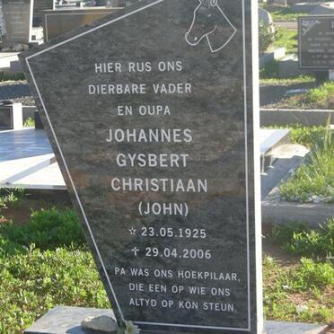 WESTHUIZEN Johannes Gysbert Christiaan, van der 1925-2006