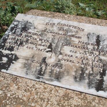 WYK Hendrik Schalk, van 1845-1927 &amp; Helena Catharina VAN DYK 1842-1914