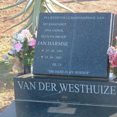 WESTHUIZEN Jan Harmse, van der 1962-2003