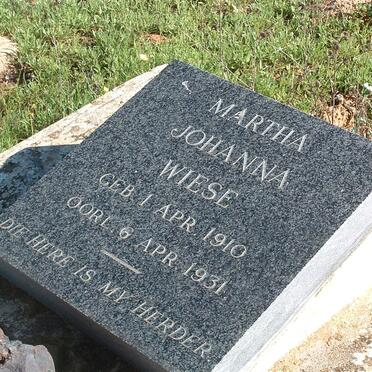 WIESE Martha Johanna 1910-1931