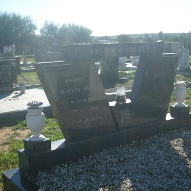 WESTHUIZEN Johannes Frederick, van der 1929-1980 &amp; ??