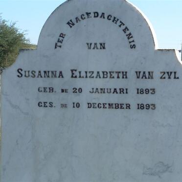 ZYL Susanna Elizabeth, van 1893-1893