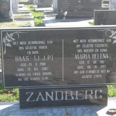 ZANDBERG J.J.P. 1908-2002 &amp; Maria Helena 1912-1997