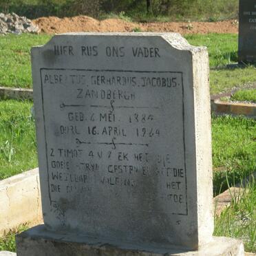ZANDBERGH Albertus Gerhardus Jacobus 1884-1964