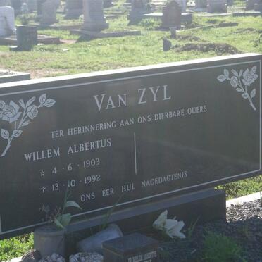 ZYL Willem Albertus, van 1903-1992