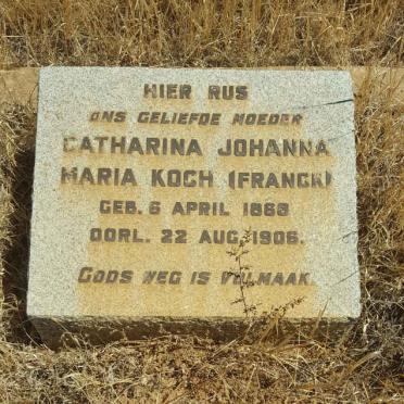 KOCH Catharina Johanna Maria nee FRANCK 1868-1906