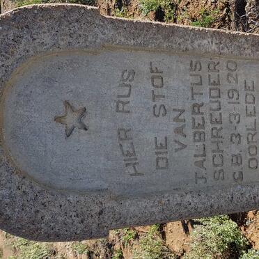 SCHREUDER J. Albertus 1920-1940