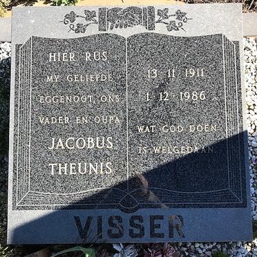 VISSER Jacobus Theunis 1911-1986