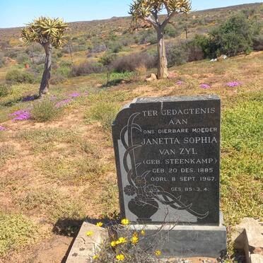 ZYL Janetta Sophia, van nee STEENKAMP 1885-1967