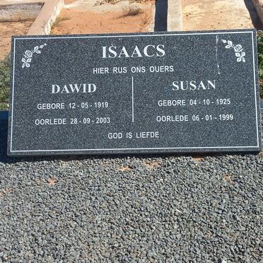 ISAACS Dawid 1919-2003 &amp; Susan 1925-1999