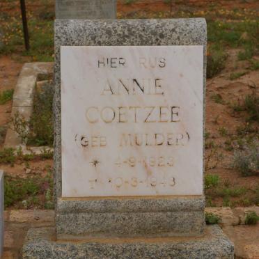 COETZEE Annie nee MULDER 1923-1943