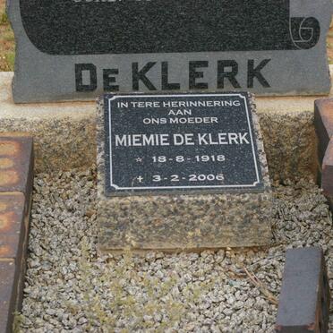 KLERK Miemie, de 1918-2006